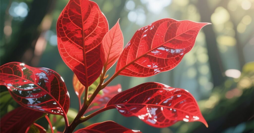 plant with red leaves