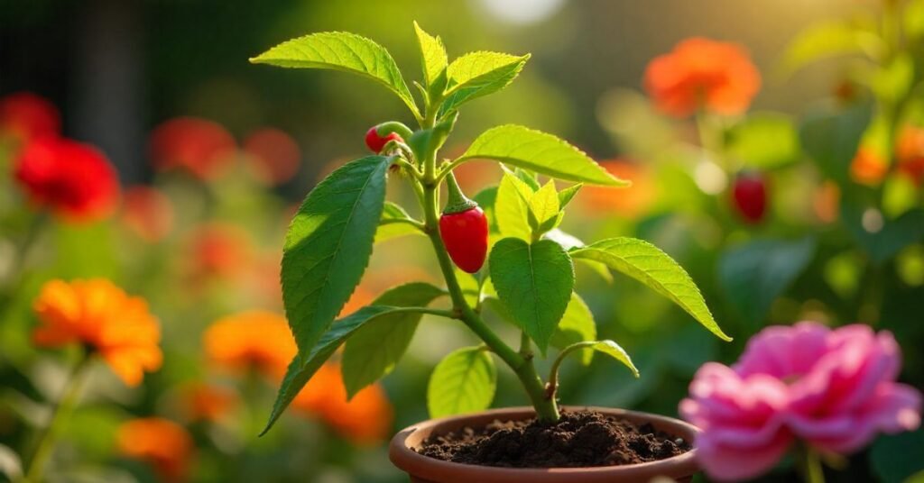 cherry hot pepper plant
