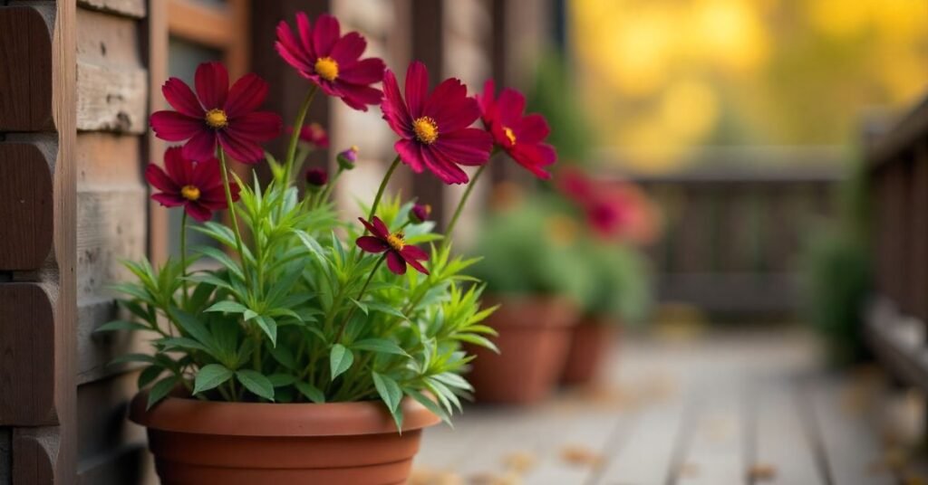 white cosmos plant