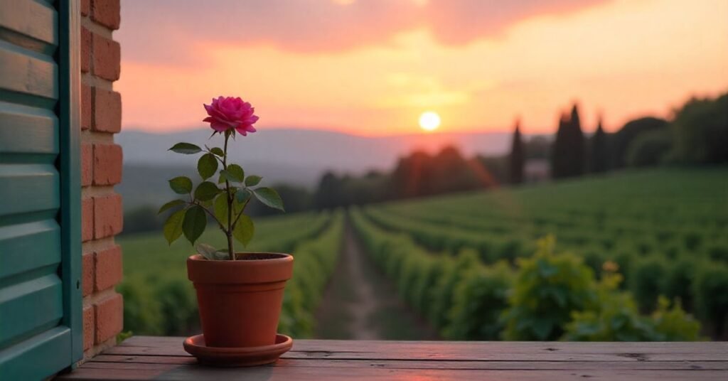 pink rose plant