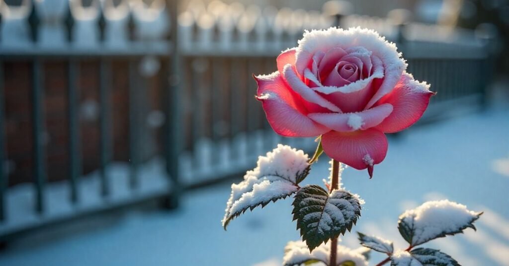 pink rose plant