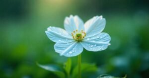 white anemone plant