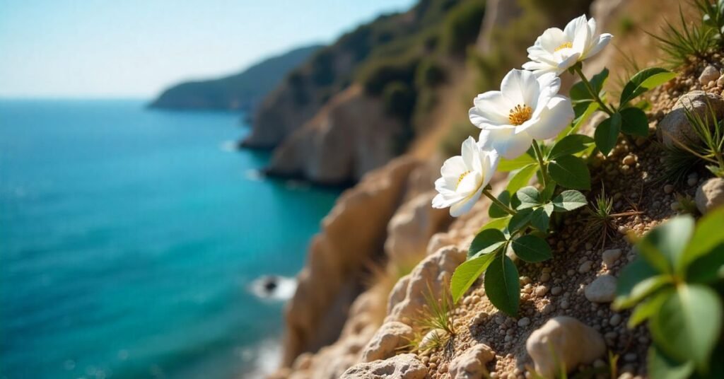 white rock rose plant