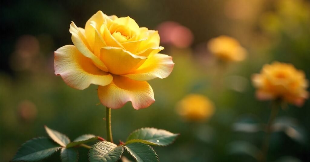 yellow rose plant